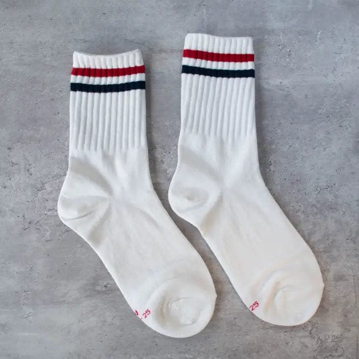 Red White & Blue Vintage Striped Socks