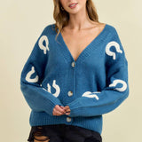 HORSESHOE PATCH CARDIGAN