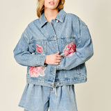 Peony Denim Jacket