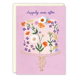 Floral Cake Wedding Card