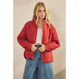 Brick Zip Up Packable Puffer Jacket