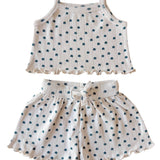 Blue Summer Flower Pointelle Set