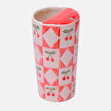 Ceramic Travel Coffee Tumbler-Portable Coffee Mug
