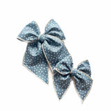 Slate Dotted Bow