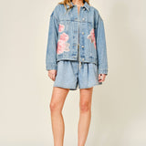Peony Denim Jacket