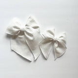 White Dashed Bow