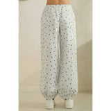 Heather Grey Star Printed Sweat Pants