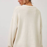 Relaxed Boyfriend Fit Crew Neck Sweater