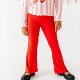 Holly Red Ribbed Flares