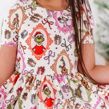 Framed Grinch Collard Twirl Dress