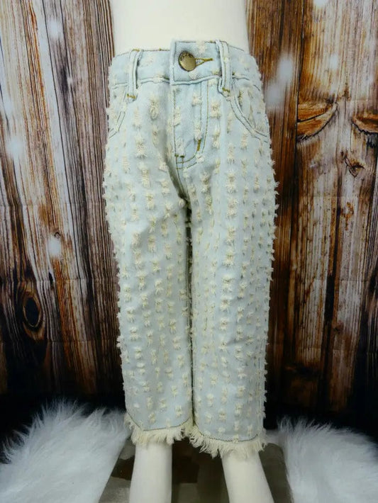 Light Wash Destructed Jeans