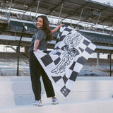 Indianapolis Motor Speedway Vintage Logo Checkered Flag