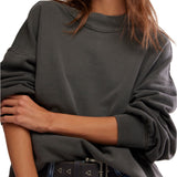 Free People Washed Black Palm Springs Pullover