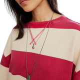 Free People Cherry Classic Stripe Crewneck