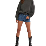 Free People Washed Black Palm Springs Pullover