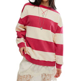 Free People Cherry Classic Stripe Crewneck