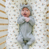 Heather Grey Ribbed Bamboo Head Wrap