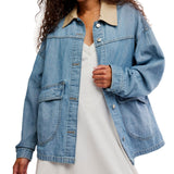 Free People Lemon Denim Jacket