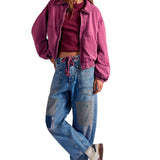 Free People Roan Rouge Birdie Washed Jacket