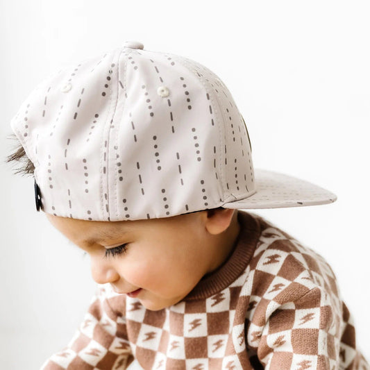 Brave Little Ones Taupe Lines & Dots Trucker Hat
