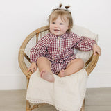 Red Gingham Peter Pan Collar Bloomer Set