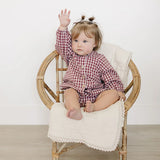Red Gingham Peter Pan Collar Bloomer Set