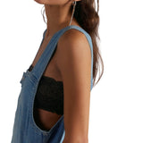 Free People Light Indigo Jude Shortalls