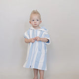 Seaside Stripe Zip-Up Organic Cotton Beach Poncho