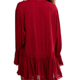 Free People Red Dahlia Haute Heirloom Mini Dress