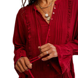 Free People Red Dahlia Haute Heirloom Mini Dress