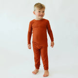 Kids Rust Small Ribbed Two-Piece Set