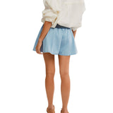 Free People Capri Blue Paradise Found Denim Skort