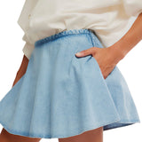 Free People Capri Blue Paradise Found Denim Skort
