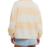 Free People Apricot Classic Stripe Crewneck