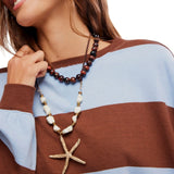 Periwinkle Classic Striped Oversized Crewneck