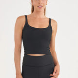 Rib Bra Tank Black