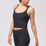 Rib Bra Tank Black