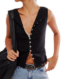 Free People Black Tilly Vest