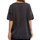 Free People Black Nina V-Neck Tee