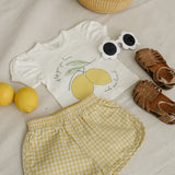 Yellow Gingham Shorts