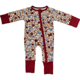 Desert Floral Ribbed Bamboo Zipper