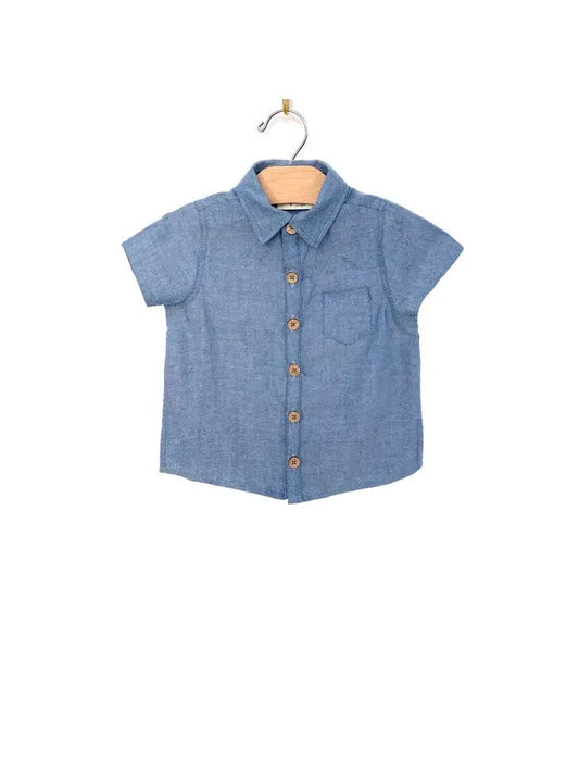 Collar Boy Shirt- Chambray