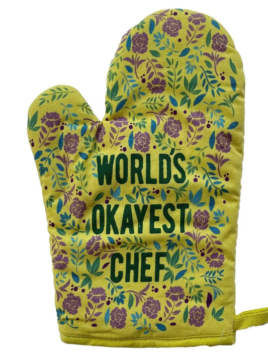 "World's Okayest Chef" Oven Mitt