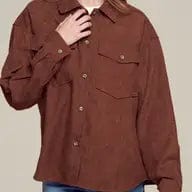 Corduroy Button Up Shacket