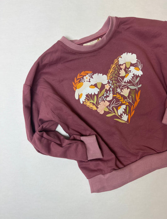 Floral Heart Crewneck